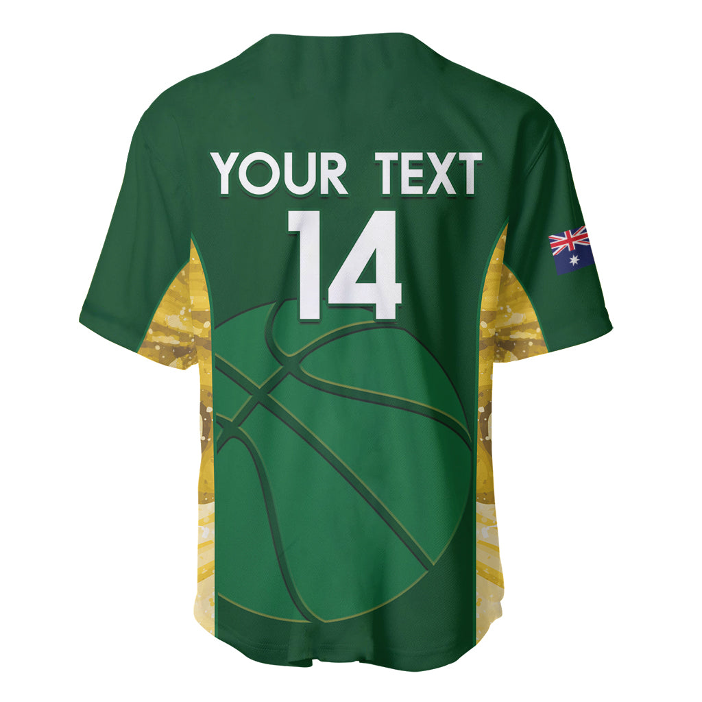 Custom Australia Basketball Baseball Jersey Go Champions Aussie Opals National Color