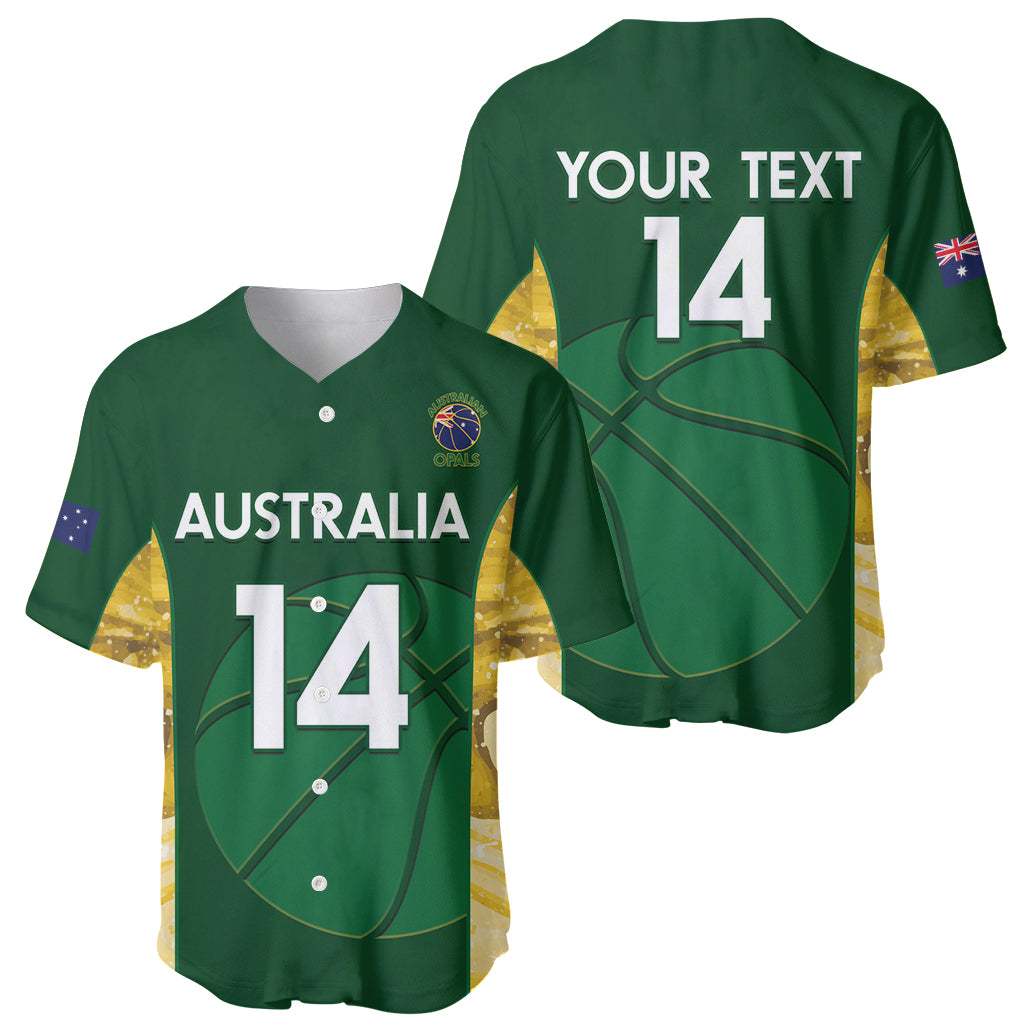 Custom Australia Basketball Baseball Jersey Go Champions Aussie Opals National Color