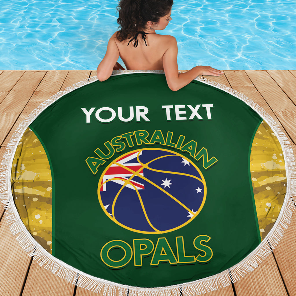 Custom Australia Basketball Beach Blanket Go Champions Aussie Opals National Color