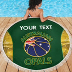 Custom Australia Basketball Beach Blanket Go Champions Aussie Opals National Color