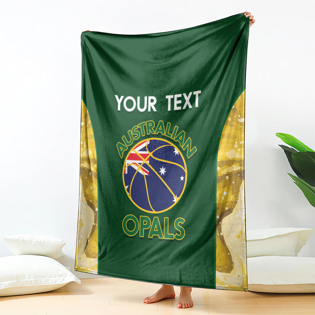 Custom Australia Basketball Blanket Go Champions Aussie Opals National Color