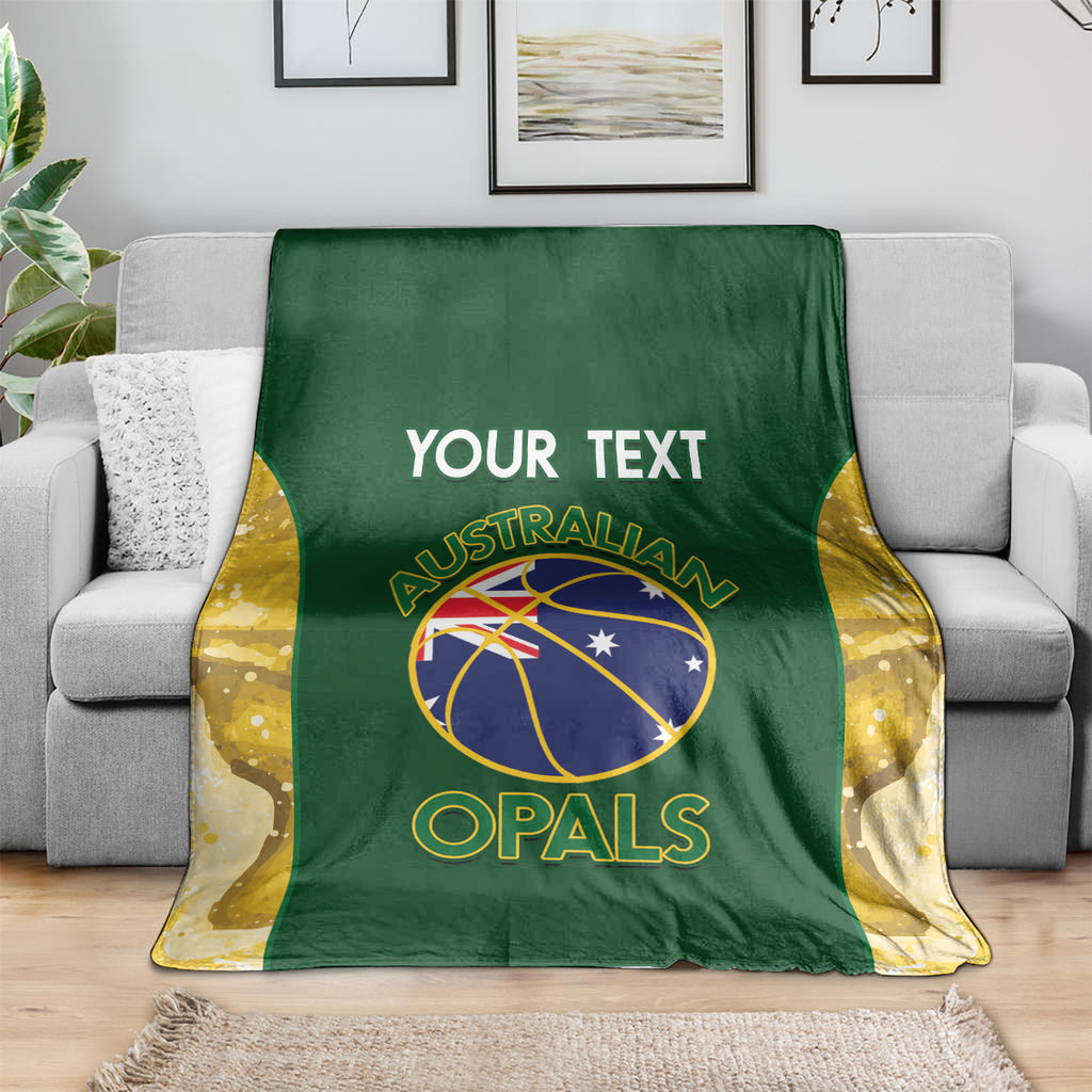 Custom Australia Basketball Blanket Go Champions Aussie Opals National Color