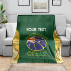 Custom Australia Basketball Blanket Go Champions Aussie Opals National Color