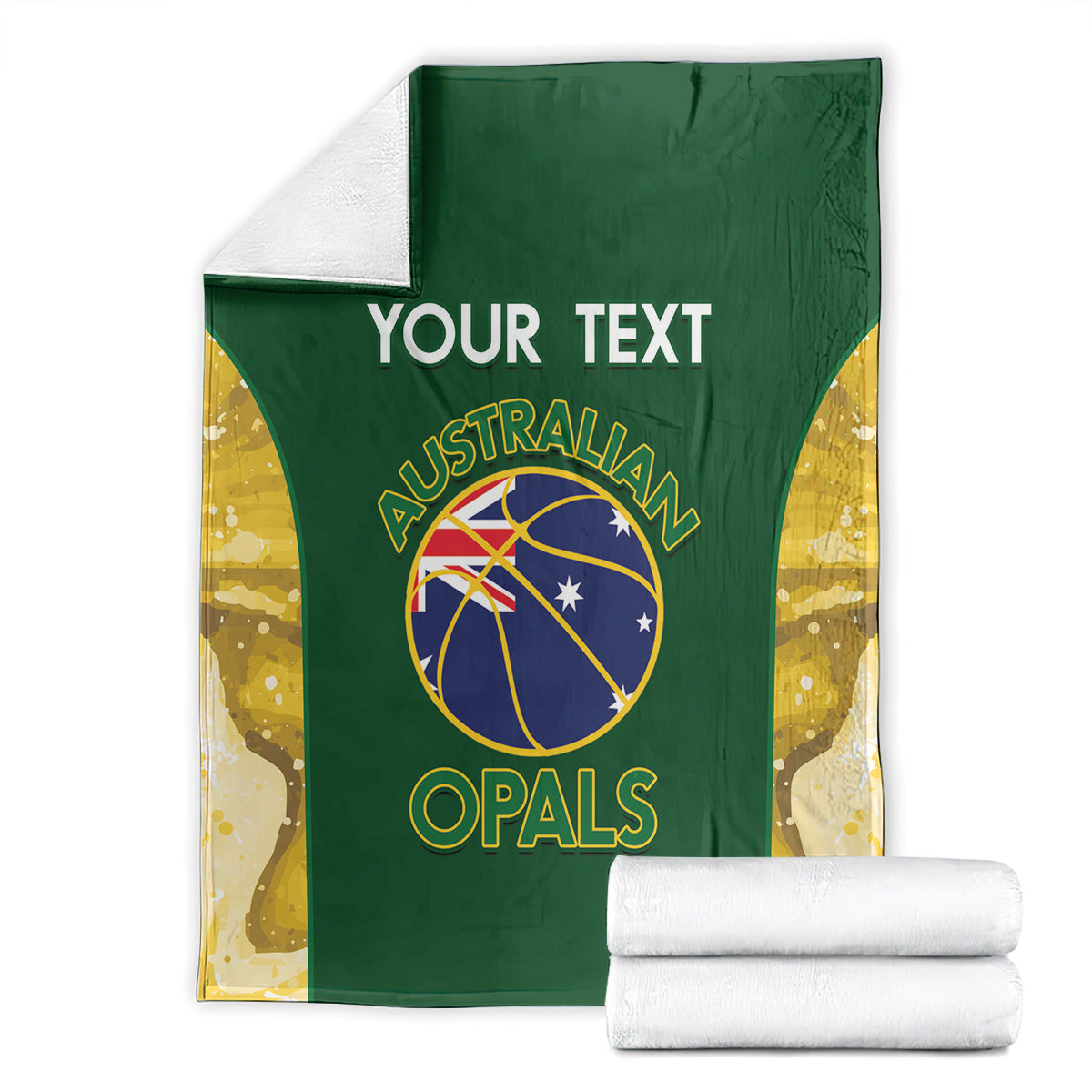 Custom Australia Basketball Blanket Go Champions Aussie Opals National Color