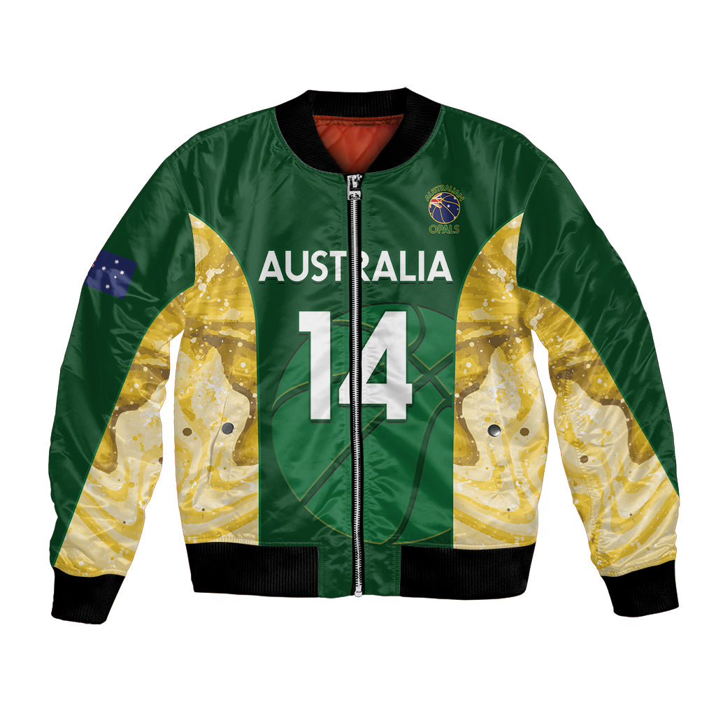 Custom Australia Basketball Bomber Jacket Go Champions Aussie Opals National Color