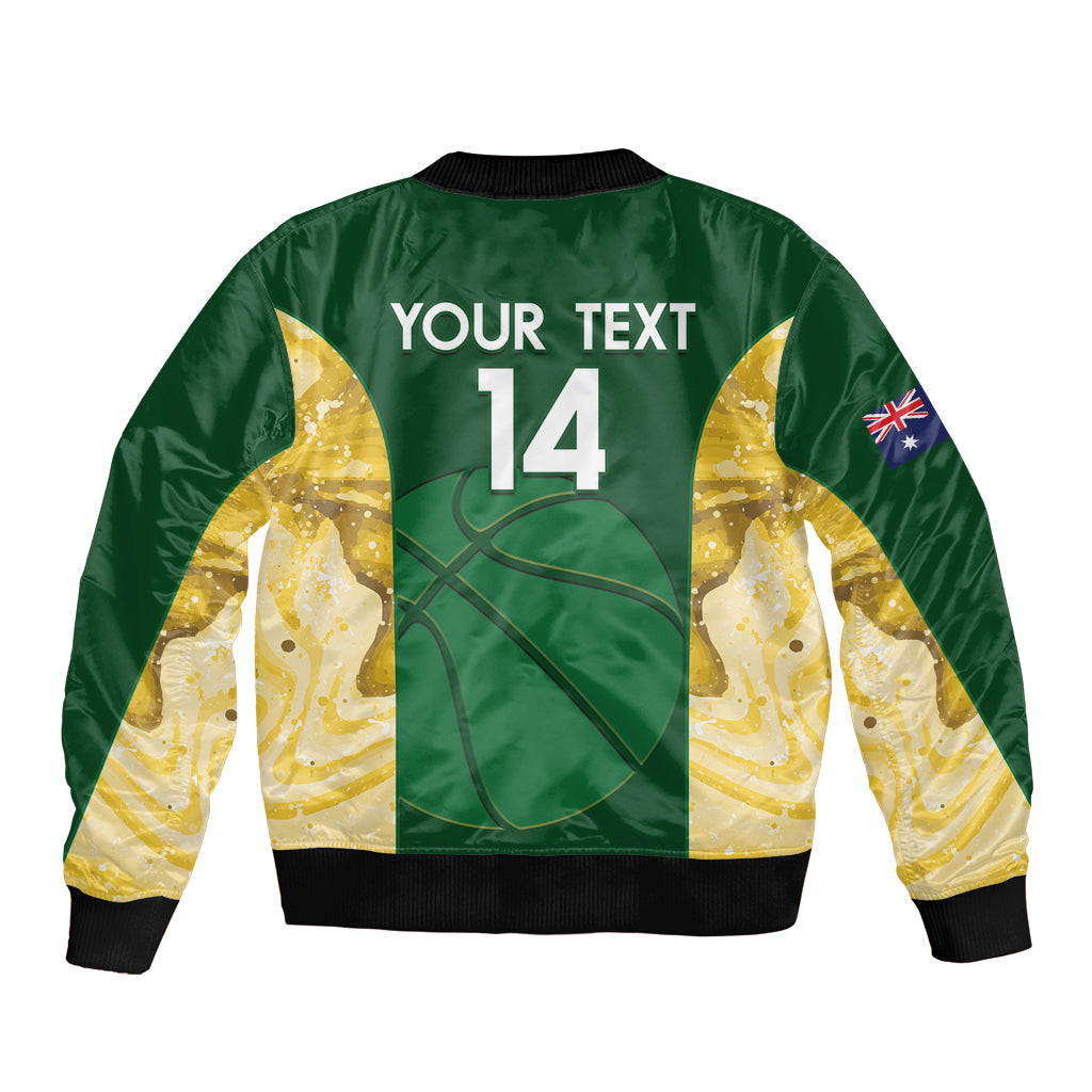 Custom Australia Basketball Bomber Jacket Go Champions Aussie Opals National Color