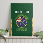 Custom Australia Basketball Canvas Wall Art Go Champions Aussie Opals National Color
