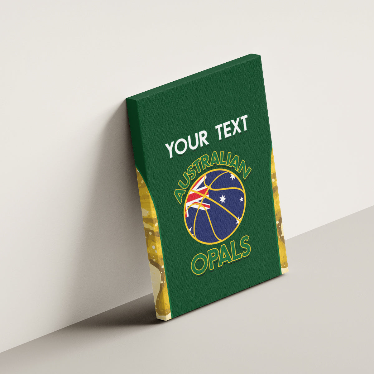 Custom Australia Basketball Canvas Wall Art Go Champions Aussie Opals National Color