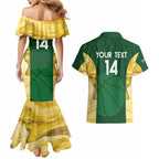 Custom Australia Basketball Couples Matching Mermaid Dress and Hawaiian Shirt Go Champions Aussie Opals National Color