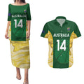 Custom Australia Basketball Couples Matching Puletasi and Hawaiian Shirt Go Champions Aussie Opals National Color