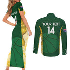 Custom Australia Basketball Couples Matching Short Sleeve Bodycon Dress and Long Sleeve Button Shirt Go Champions Aussie Opals National Color
