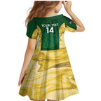 Custom Australia Basketball Family Matching Mermaid Dress and Hawaiian Shirt Go Champions Aussie Opals National Color