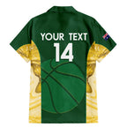 Custom Australia Basketball Family Matching Mermaid Dress and Hawaiian Shirt Go Champions Aussie Opals National Color