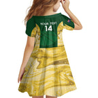 Custom Australia Basketball Family Matching Off Shoulder Maxi Dress and Hawaiian Shirt Go Champions Aussie Opals National Color