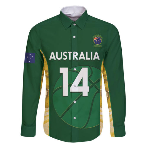 Custom Australia Basketball Family Matching Off Shoulder Short Dress and Hawaiian Shirt Go Champions Aussie Opals National Color
