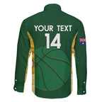 Custom Australia Basketball Family Matching Short Sleeve Bodycon Dress and Hawaiian Shirt Go Champions Aussie Opals National Color