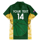 Custom Australia Basketball Family Matching Summer Maxi Dress and Hawaiian Shirt Go Champions Aussie Opals National Color