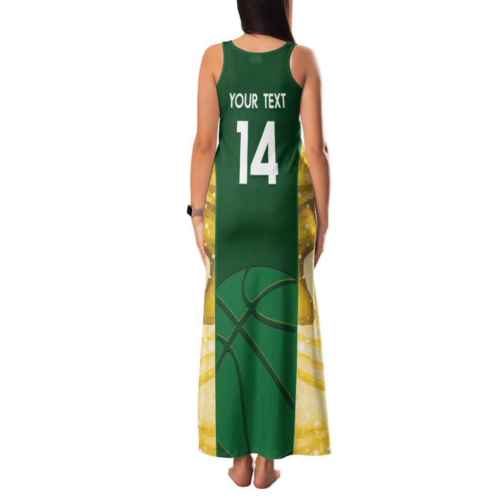 Custom Australia Basketball Family Matching Tank Maxi Dress and Hawaiian Shirt Go Champions Aussie Opals National Color
