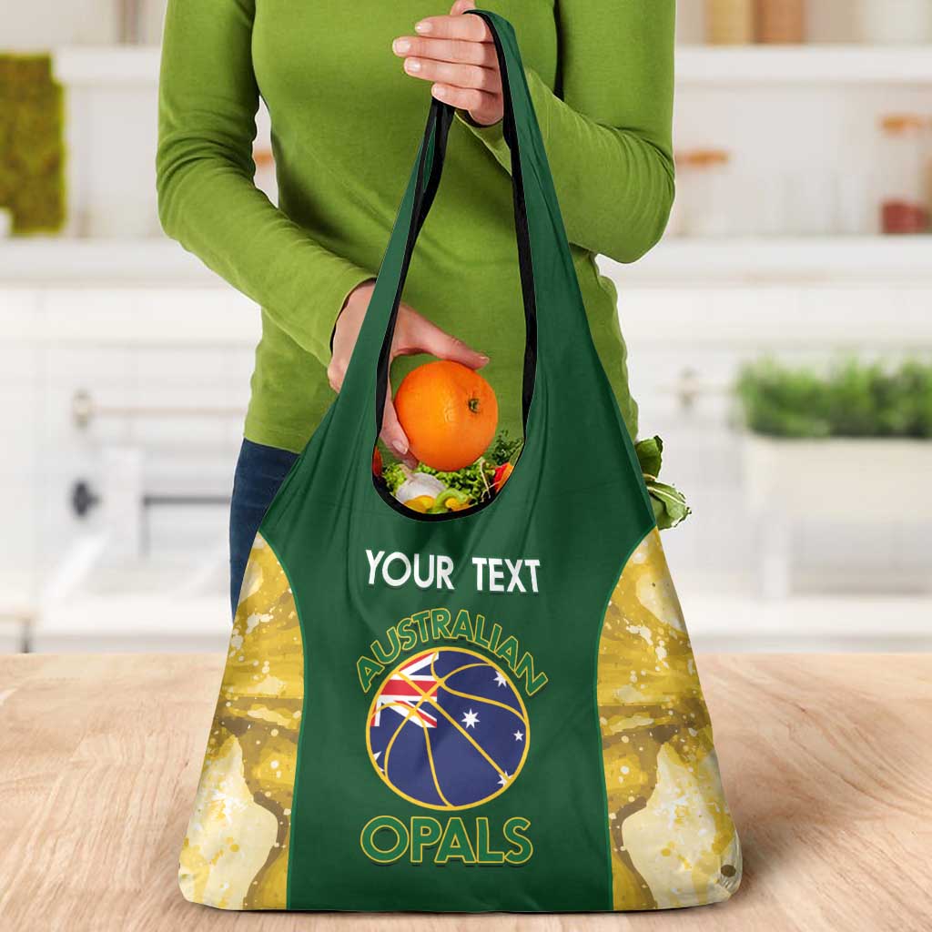 Custom Australia Basketball Grocery Bag Go Champions Aussie Opals National Color
