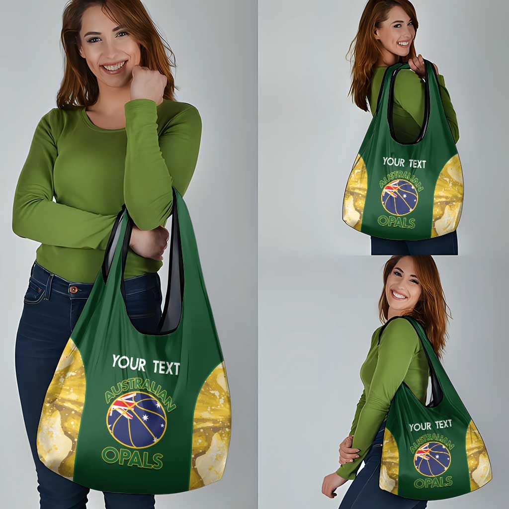 Custom Australia Basketball Grocery Bag Go Champions Aussie Opals National Color