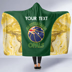 Custom Australia Basketball Hooded Blanket Go Champions Aussie Opals National Color