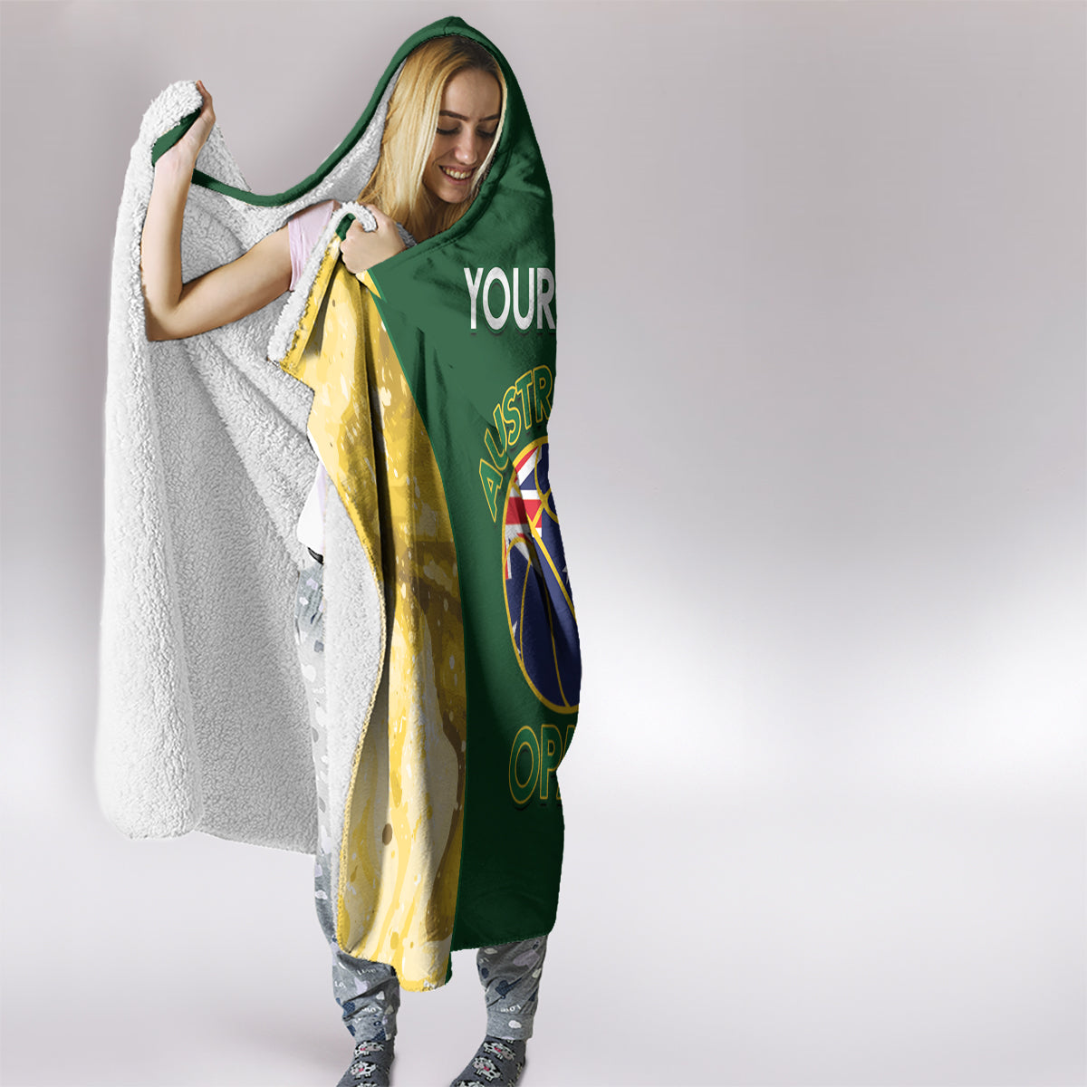 Custom Australia Basketball Hooded Blanket Go Champions Aussie Opals National Color