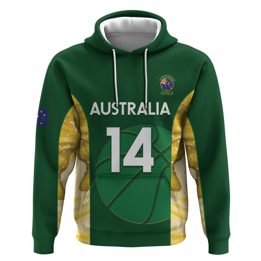Custom Australia Basketball Hoodie Go Champions Aussie Opals National Color