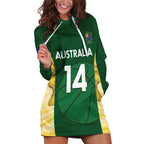 Custom Australia Basketball Hoodie Dress Go Champions Aussie Opals National Color