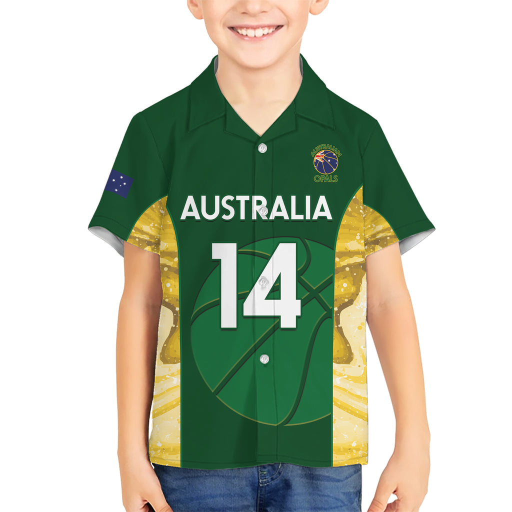 Custom Australia Basketball Kid Hawaiian Shirt Go Champions Aussie Opals National Color