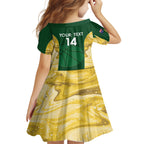 Custom Australia Basketball Kid Short Sleeve Dress Go Champions Aussie Opals National Color