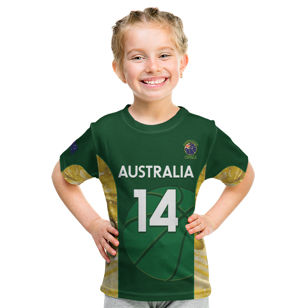 Custom Australia Basketball Kid T Shirt Go Champions Aussie Opals National Color