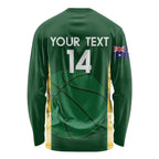 Custom Australia Basketball Long Sleeve Shirt Go Champions Aussie Opals National Color