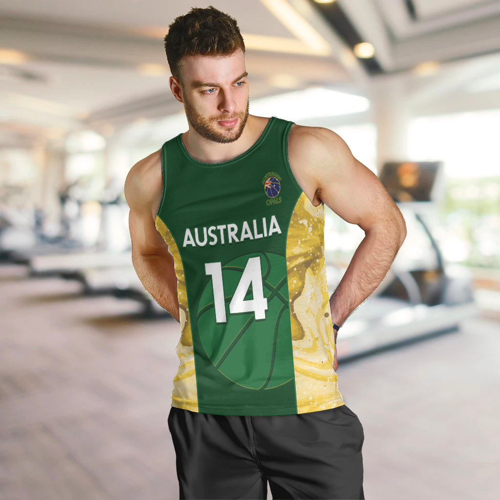 Custom Australia Basketball Men Tank Top Go Champions Aussie Opals National Color