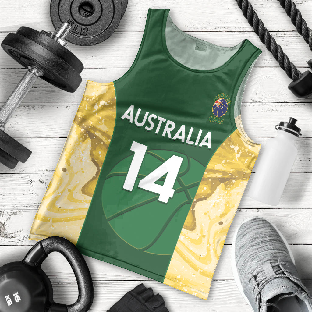 Custom Australia Basketball Men Tank Top Go Champions Aussie Opals National Color