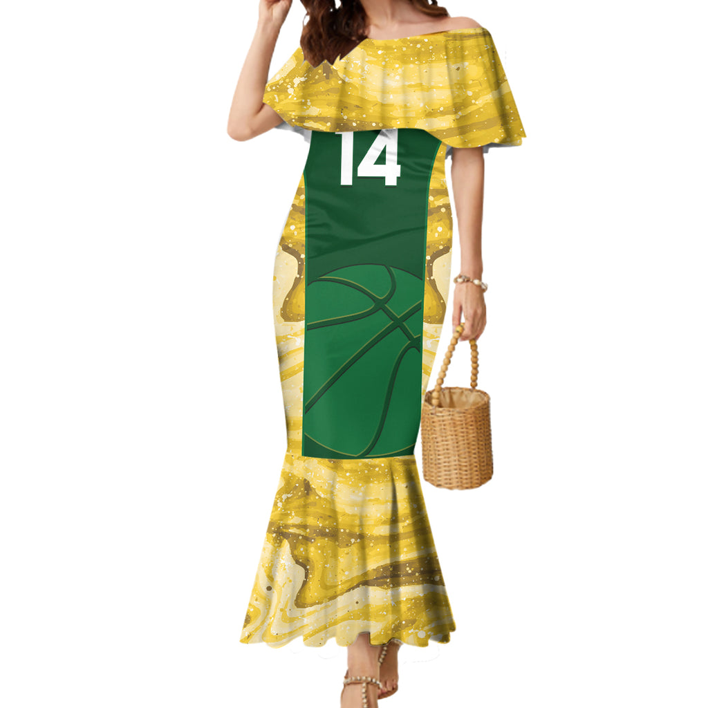 Custom Australia Basketball Mermaid Dress Go Champions Aussie Opals National Color
