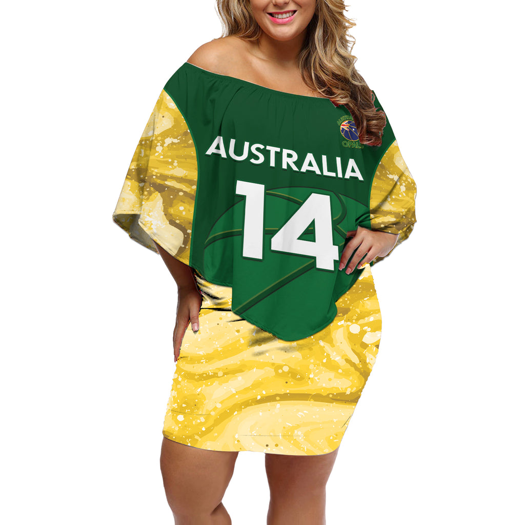 Custom Australia Basketball Off Shoulder Short Dress Go Champions Aussie Opals National Color