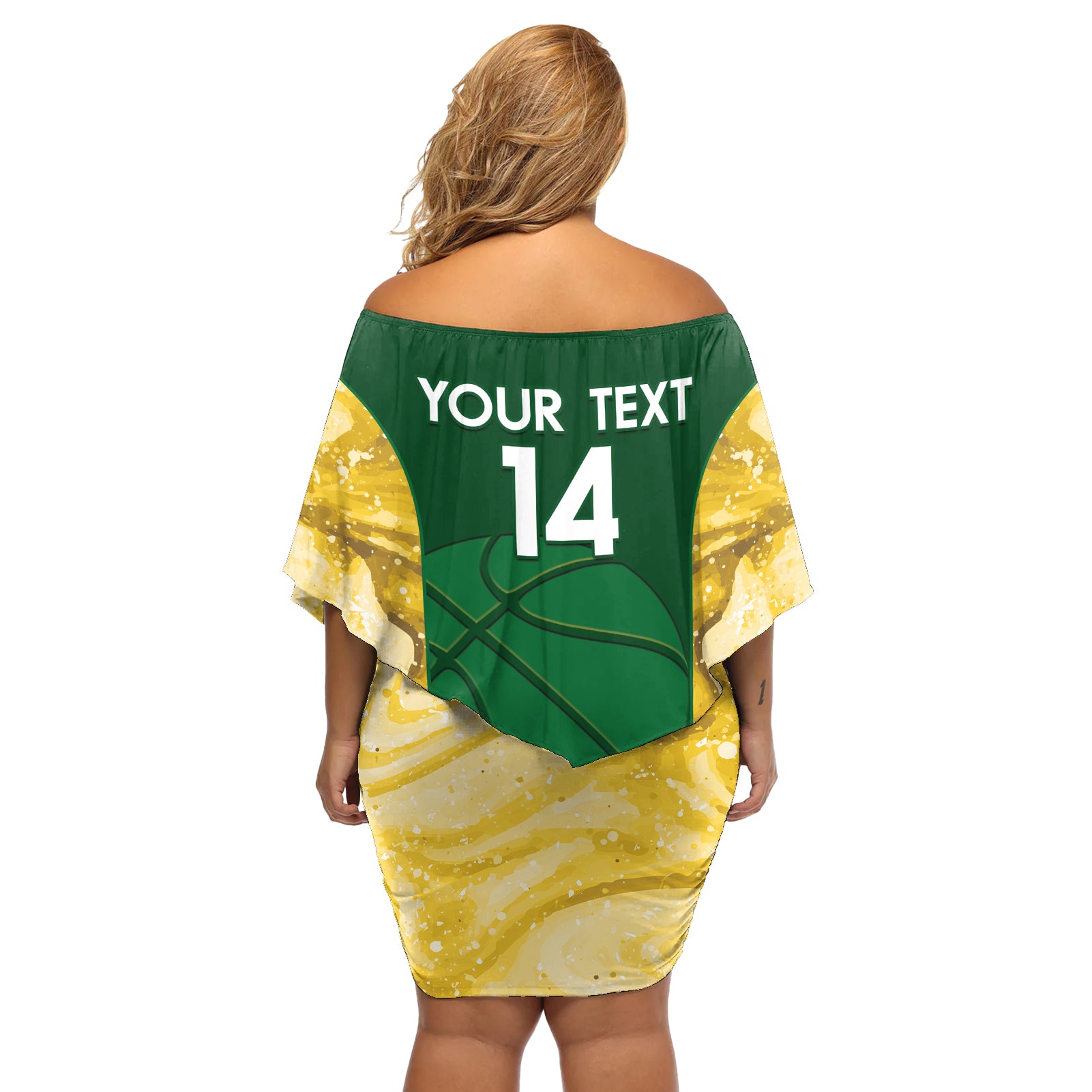 Custom Australia Basketball Off Shoulder Short Dress Go Champions Aussie Opals National Color
