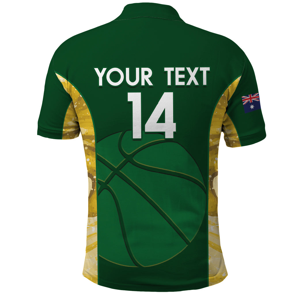 Custom Australia Basketball Polo Shirt Go Champions Aussie Opals National Color