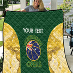 Custom Australia Basketball Quilt Go Champions Aussie Opals National Color