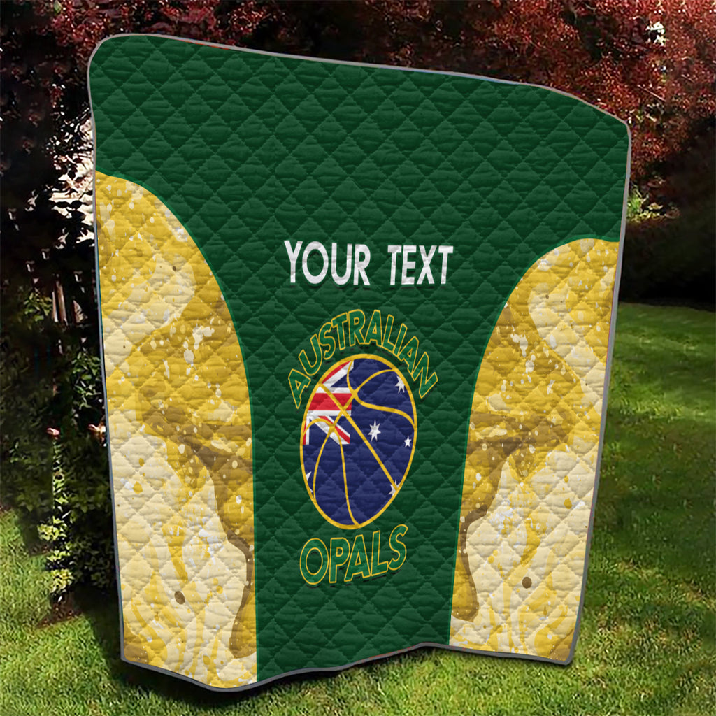 Custom Australia Basketball Quilt Go Champions Aussie Opals National Color