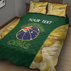 Custom Australia Basketball Quilt Bed Set Go Champions Aussie Opals National Color