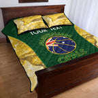 Custom Australia Basketball Quilt Bed Set Go Champions Aussie Opals National Color