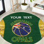 Custom Australia Basketball Round Carpet Go Champions Aussie Opals National Color
