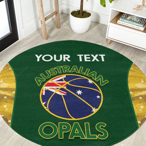 Custom Australia Basketball Round Carpet Go Champions Aussie Opals National Color