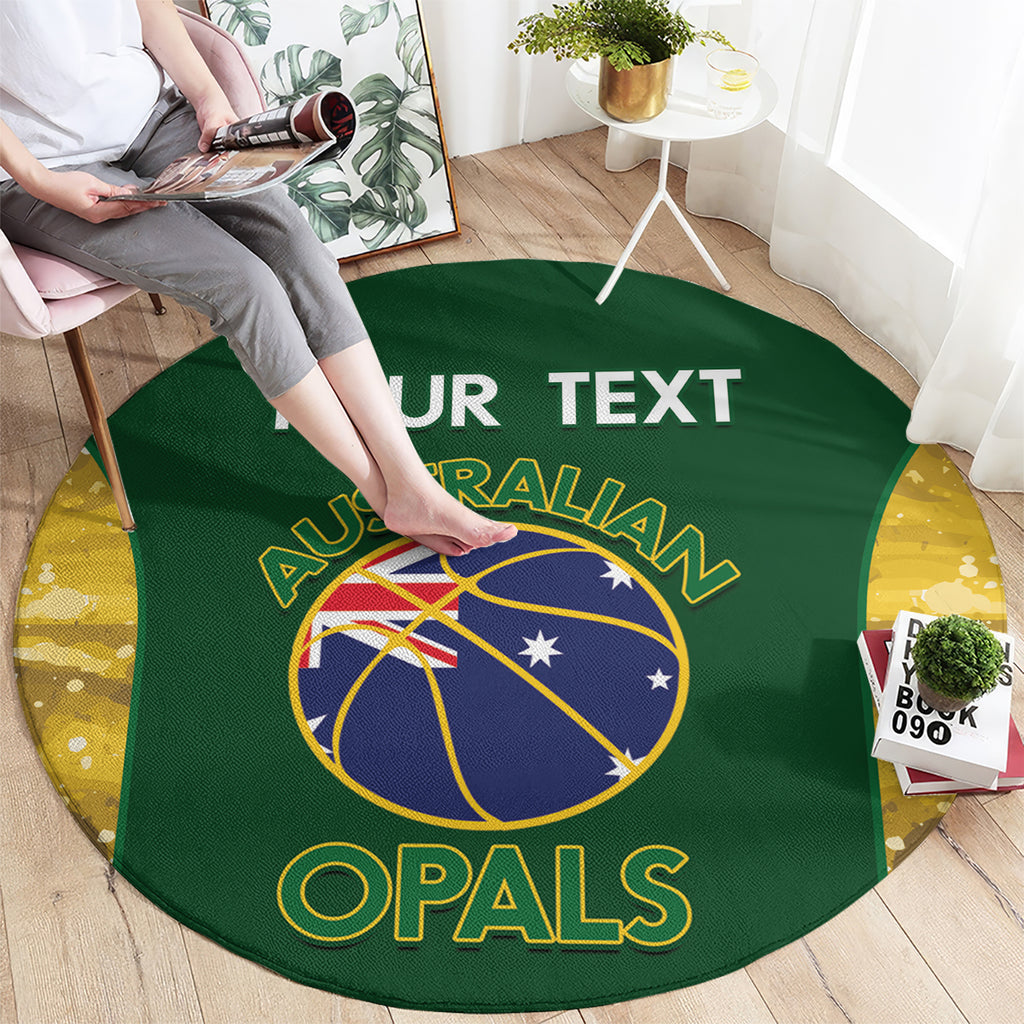 Custom Australia Basketball Round Carpet Go Champions Aussie Opals National Color