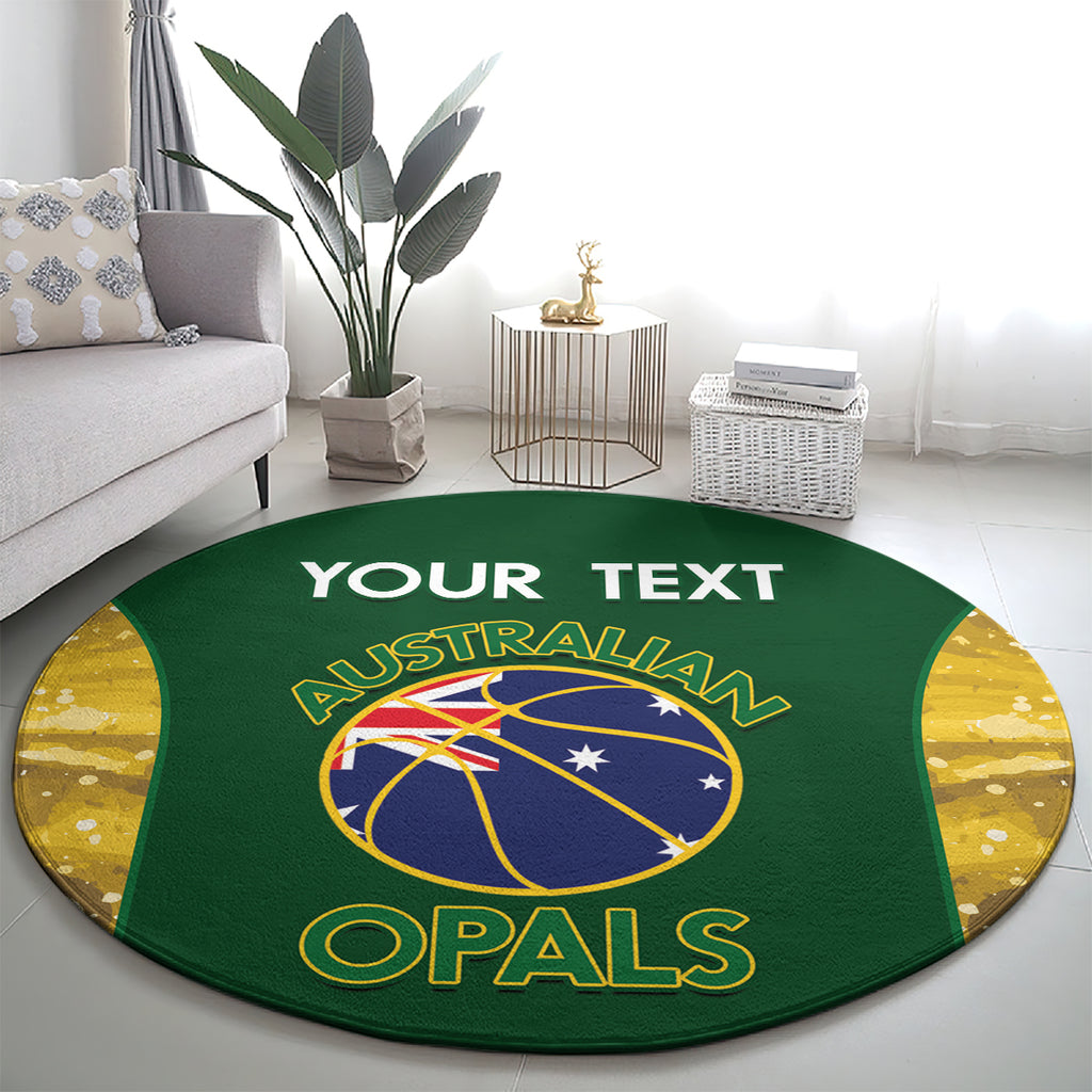 Custom Australia Basketball Round Carpet Go Champions Aussie Opals National Color