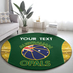 Custom Australia Basketball Round Carpet Go Champions Aussie Opals National Color