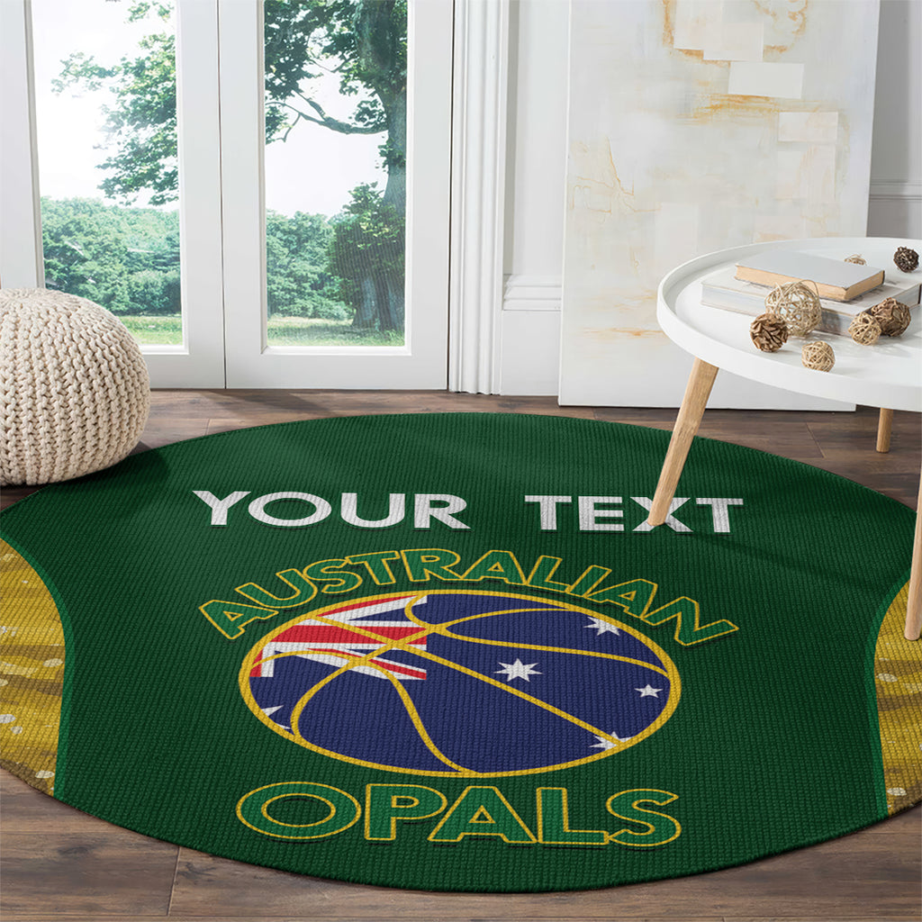 Custom Australia Basketball Round Carpet Go Champions Aussie Opals National Color