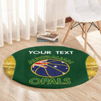 Custom Australia Basketball Round Carpet Go Champions Aussie Opals National Color