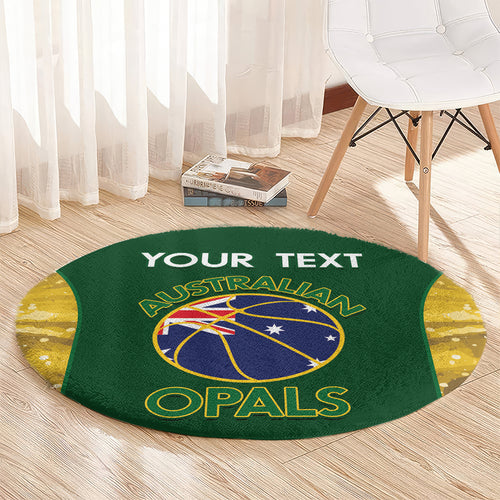 Custom Australia Basketball Round Carpet Go Champions Aussie Opals National Color
